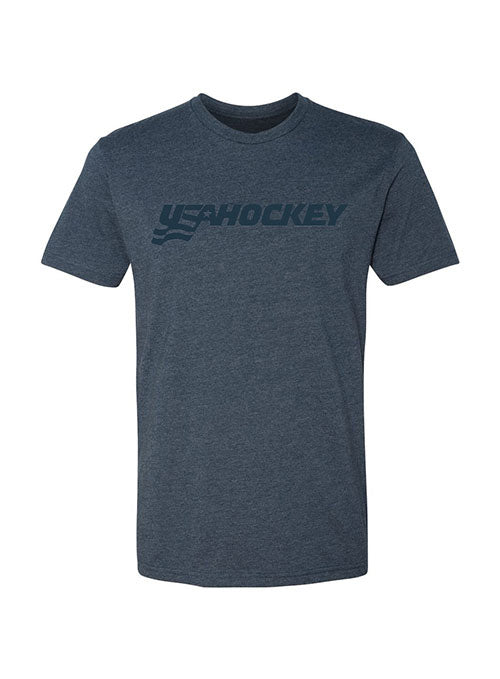 USA Hockey Tonal Logo T-Shirt in Navy - Front View
