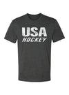 USA Hockey Dasher T-Shirt in Charcoal - Front View
