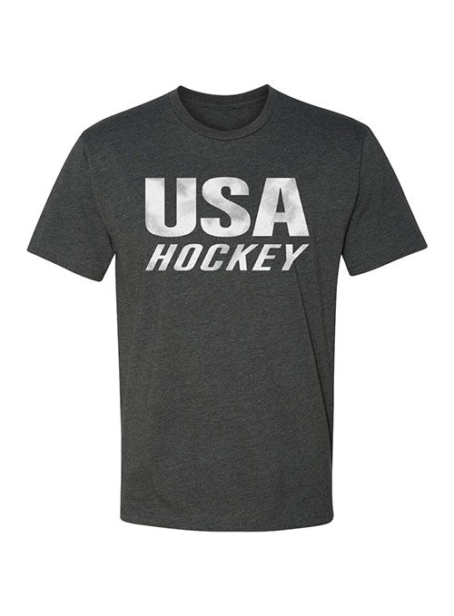 USA Hockey Dasher T-Shirt in Charcoal - Front View