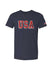 USA Hockey Vintage Fan T-Shirt in Navy - Front View