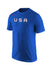 Nike USA Hockey Olympic Core Cotton T-Shirt in Blue - Front View