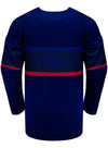 Nike USA Hockey Away 2022 Olympic Jersey in Navy - Back View