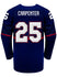 Nike USA Hockey Alex Carpenter Away 2022 Olympic Jersey in Navy - Back View