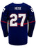 Nike USA Hockey Taylor Heise Away 2022 Olympic Jersey in Navy - Back View