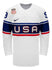 Nike USA Hockey Megan Bozek Home 2022 Olympic Jersey in White - Front View