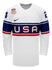 Nike USA Hockey Dani Cameranesi Home 2022 Olympic Jersey in White - Front View