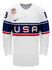 Nike USA Hockey Jesse Compher Home 2022 Olympic Jersey in White - Front View