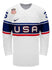 Nike USA Hockey Maddie Rooney Home 2022 Olympic Jersey in White - Front View