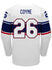 Nike USA Hockey Kendall Coyne Home 2022 Olympic Jersey in White - Back View