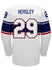 Nike USA Hockey Nicole Hensley Home 2022 Olympic Jersey in White - Back View