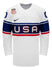 Nike USA Hockey Home 2022 Olympic Personalized Jersey in White - Front View