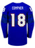 Nike USA Hockey Jesse Compher Alternate 2022 Olympic Jersey in Blue - Back View