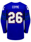 Nike USA Hockey Kendall Coyne Alternate 2022 Olympic Jersey in Blue - Back View