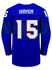 Nike USA Hockey Savannah Harmon Alternate 2022 Olympic Jersey in Blue - Back View