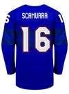 Nike USA Hockey Hayley Scamurra Alternate 2022 Olympic Jersey in Blue - Back View