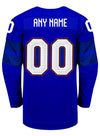 Nike USA Hockey Alternate 2022 Olympic Personalized Jersey in Blue - Back View