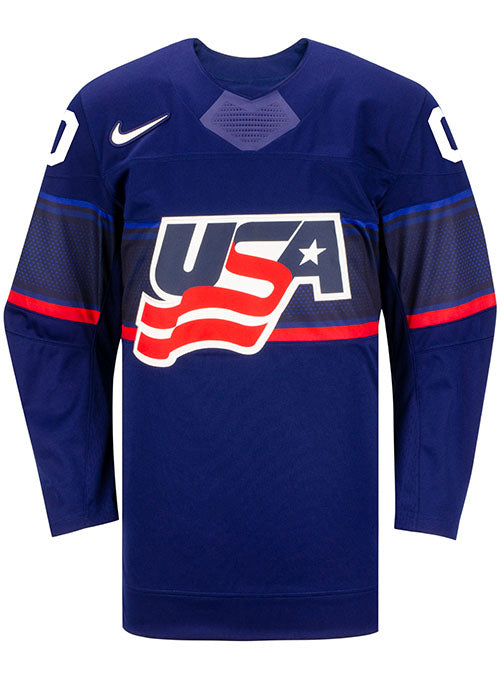 Nike USA Hockey Away Personalized Jersey - Front View