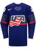 Nike USA Hockey Hannah Bilka Away Jersey in Blue - Front View