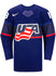 Nike USA Hockey Grace Zumwinkle Away Jersey in Blue - Front View