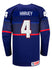 Nike USA Hockey Caroline Harvey Away Jersey in Blue - Back View
