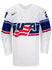 Nike USA Hockey Taylor Heise Home Jersey in White - Front View