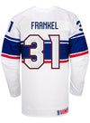 Nike USA Hockey Aerin Frankel Home Jersey in White - Back View