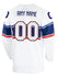 Nike USA Hockey Home 2022 Olympic Personalized Jersey in White - Back Right View