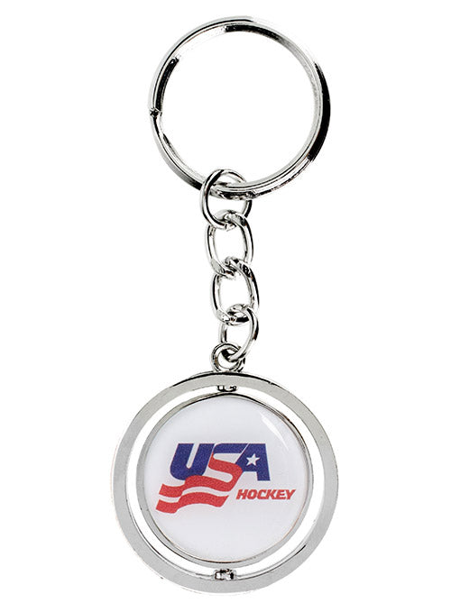 USA Hockey Spinner Keychain - Back View