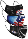 USA Hockey Reusable 3-Pack Face Coverings