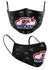 USA Hockey Reusable 3-Pack Face Coverings in Black - Front and Right View