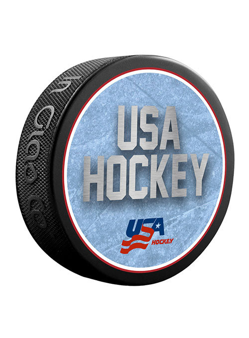 USA Hockey Ice Graphic Puck - Top View