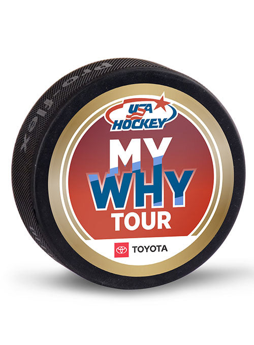 USA Hockey My Why Tour Puck - Top View