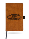 USA Hockey Laser Engraved Brown Notebook