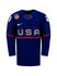Youth Nike USA Hockey Hilary Knight Away 2022 Olympic Jersey in Navy - Front View